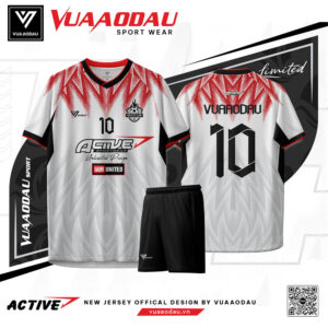 Áo Bóng Đá Active 4 Màu Trắng Đỏ - Vua Áo Đấu