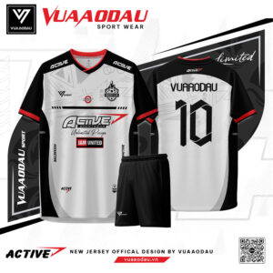 Áo Bóng Đá Active 5 Màu Trắng - Tinh Thần Thể Thao Mạnh Mẽ & Hiện Đại