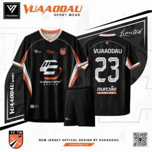 Áo Đấu Thể Thao FC TW 2024 - Đen Cam