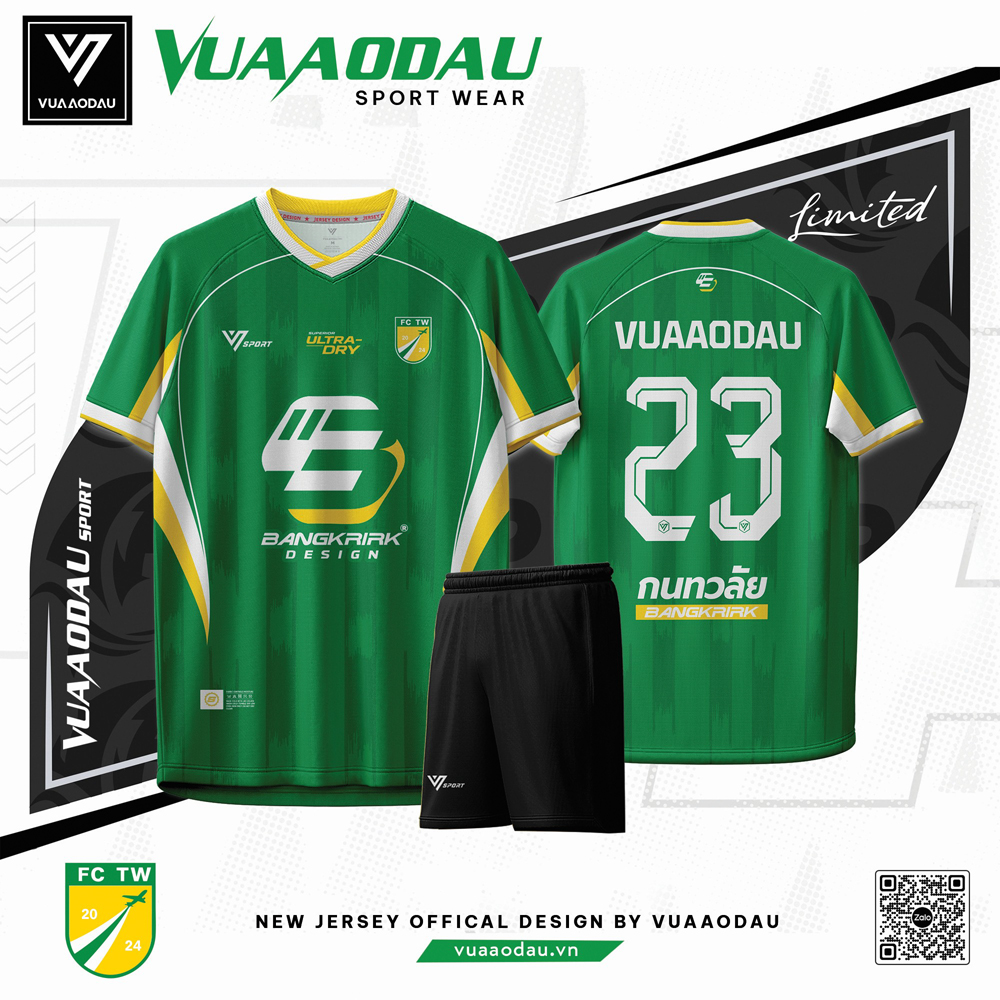 Áo bóng đá Compass màu xanh lá – mẫu áo thể thao năng động từ Vua Áo Đấu