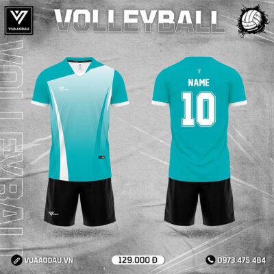 Áo Bóng Chuyền Xanh Ngọc Lam Chuyển Sắc - Thiết Kế Năng Động Cho Dân Chuyên