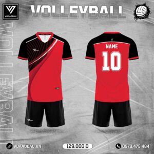 Áo Bóng Chuyền Đỏ Đen - Nhiệt Huyết Chiến Thắng