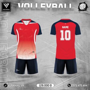 Áo Bóng Chuyền Đỏ Navy Năng Động Cho Nam - Mã 23