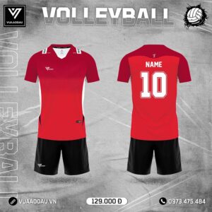 Đồng Phục Bóng Chuyền Màu Đỏ Tươi Năng Động - Mã Sản Phẩm 27