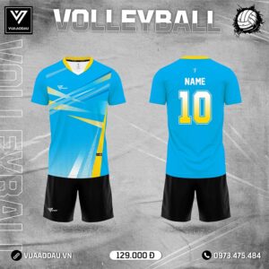 Áo Bóng Chuyền Xanh Dương Năng Động - Mã Số 38