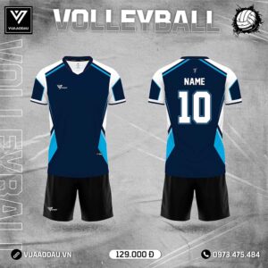 Áo Bóng Chuyền Xanh Navy – Thiết Kế Thể Thao Năng Động, Chất Liệu Cao Cấp