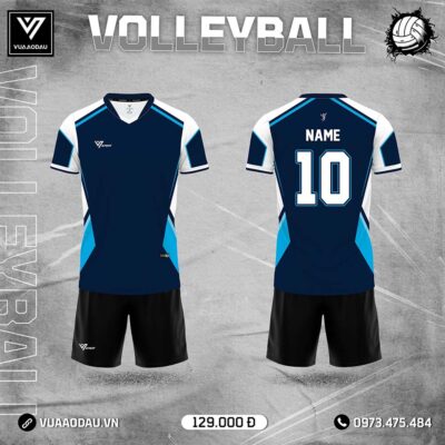 Áo Bóng Chuyền Xanh Navy – Thiết Kế Thể Thao Năng Động, Chất Liệu Cao Cấp