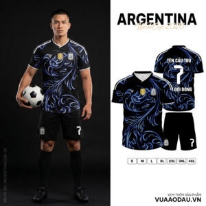 Áo Đội Tuyển Argentina World Cup 2026 Phiên Bản Đen Xanh – Đẳng Cấp Thể Thao & Cá Tính