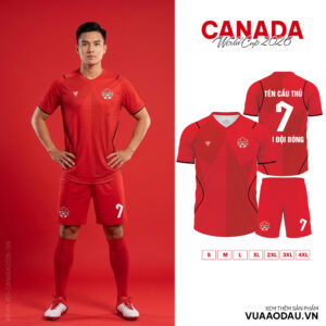 Áo Đấu Đội Tuyển Canada World Cup 2026 Sân Nhà Màu Đỏ