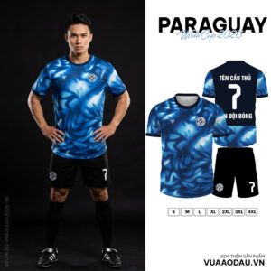 Áo Đội Tuyển Paraguay World Cup 2026 - Xanh Dương Loang Năng Động