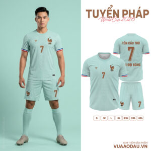 Áo Đội Tuyển Pháp World Cup 2026 Sân Khách - Xanh Nhạt Tinh Tế
