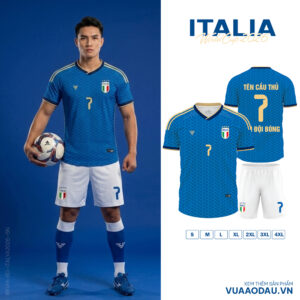 Áo Đội Tuyển Italia World Cup 2026 Xanh Dương Vàng Cao Cấp