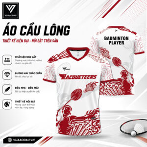 Áo Cầu Lông Trắng Đỏ Năng Động VAD-24