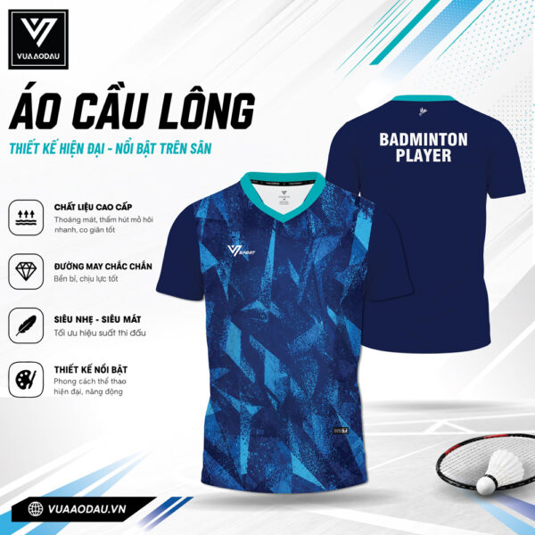 Áo Cầu Lông VAD-29 Xanh Dương Năng Động - Đậm Chất Thể Thao