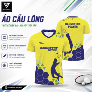 Áo cầu lông VAD-30 vàng xanh – Thiết kế hiện đại, thể thao năng động