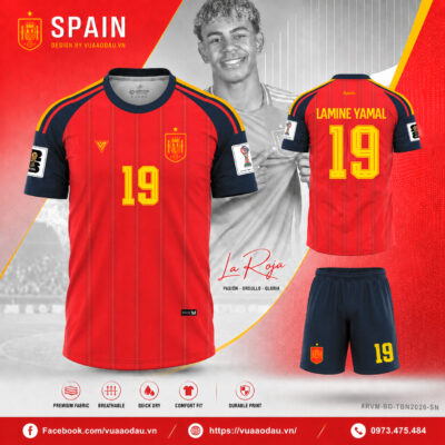 Áo Bóng Đá Đội Tuyển Tây Ban Nha World Cup 2026 Sân Nhà