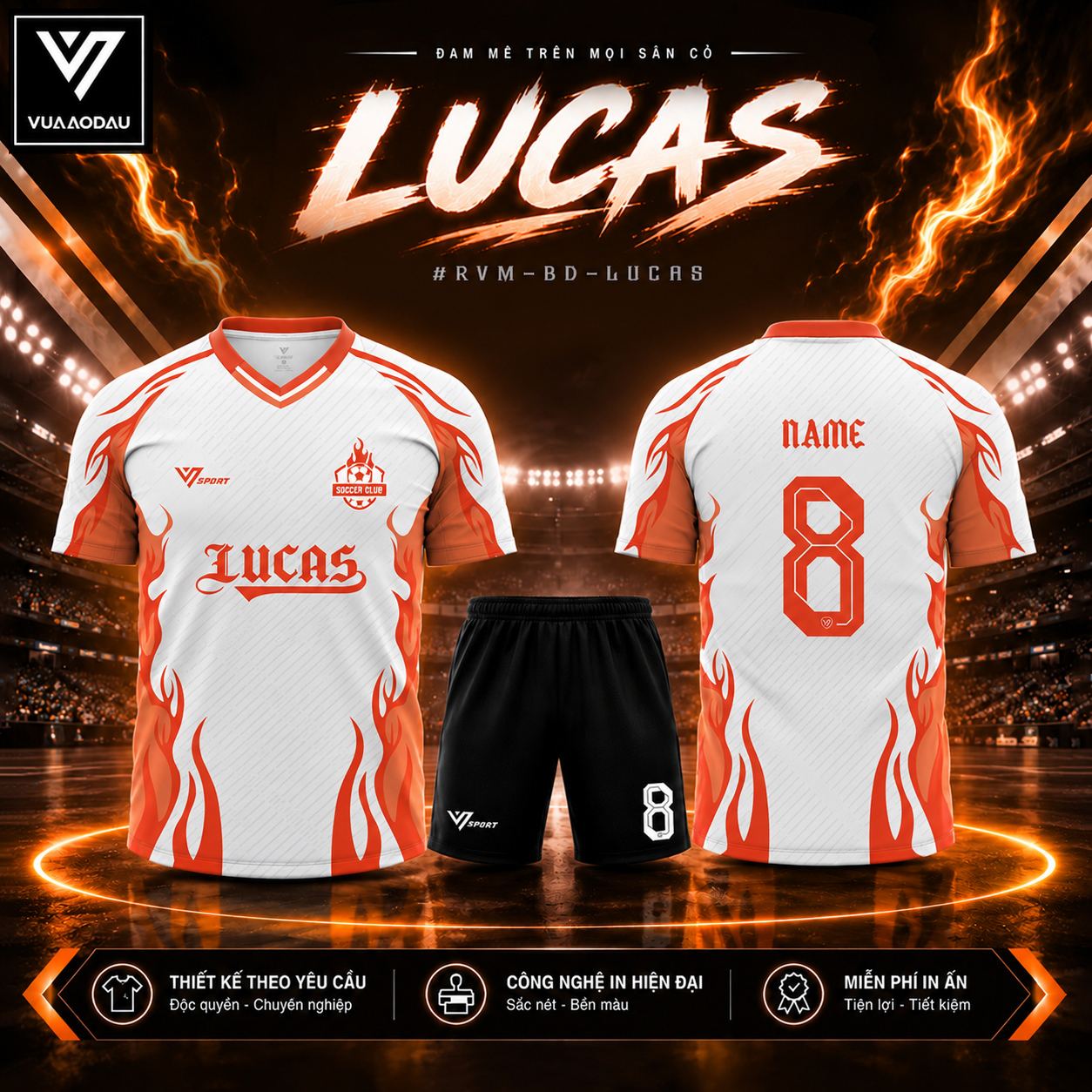 Áo Bóng Đá Không Logo LUCAS (6 Màu) - Ảnh 7