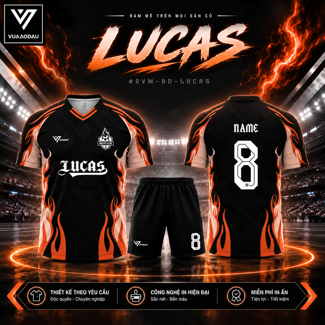 Áo Bóng Đá Không Logo LUCAS (6 Màu) - Ảnh 6