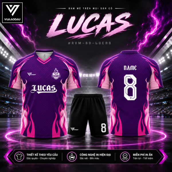 Áo Bóng Đá Không Logo LUCAS (6 Màu)