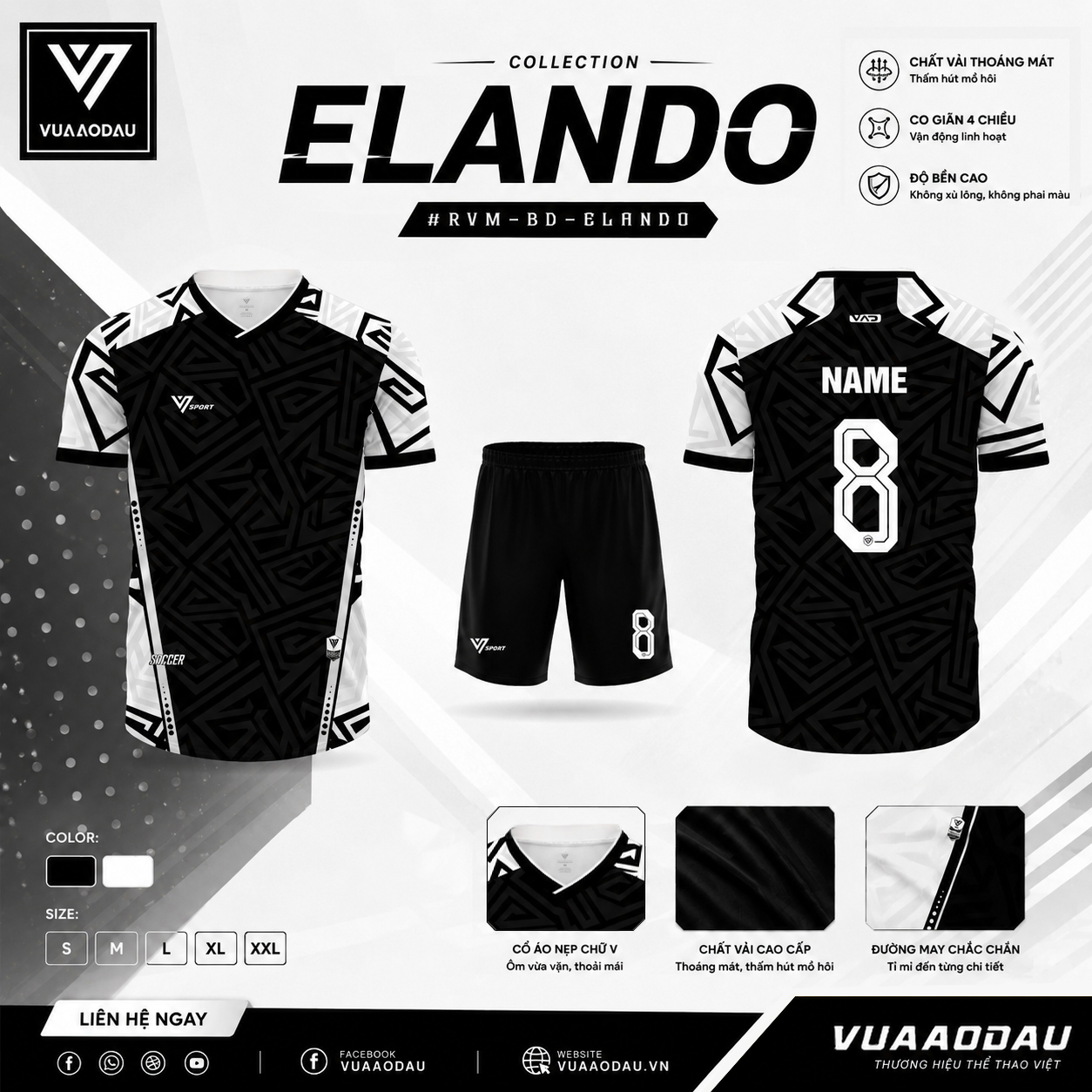 Áo Bóng Đá Không Logo ELANDO (12 Màu) - Ảnh 13