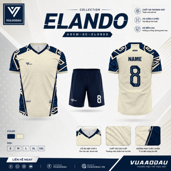Áo Bóng Đá Không Logo ELANDO (12 Màu)