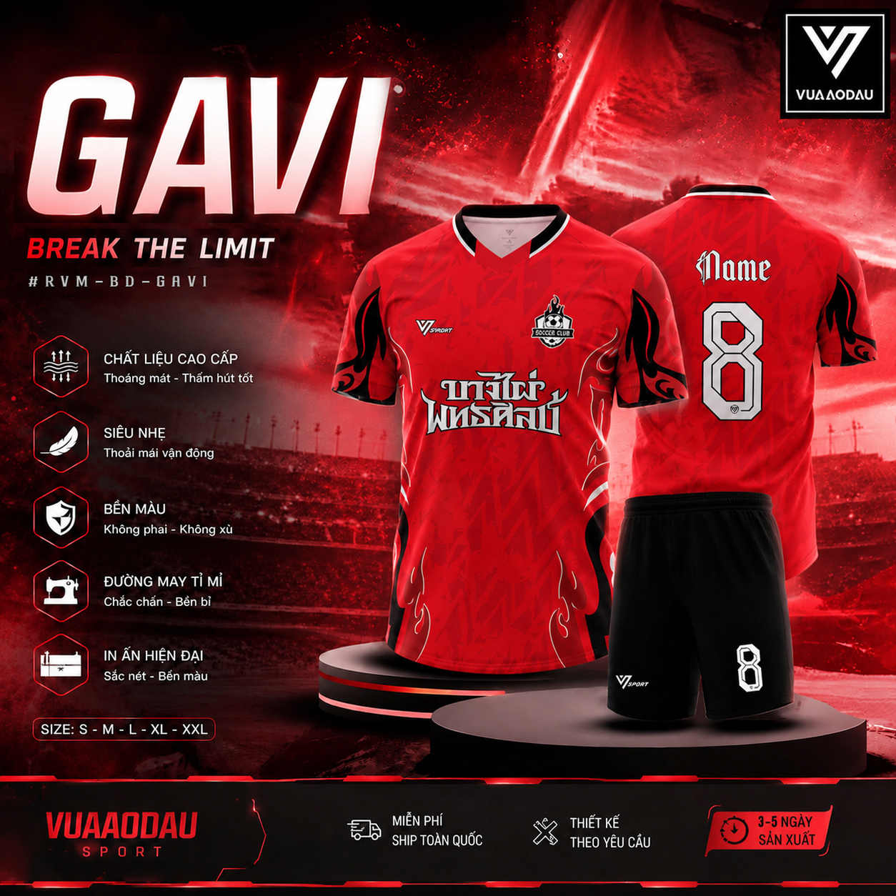 Áo Bóng Đá Không Logo GAVI (9 Màu) - Ảnh 9
