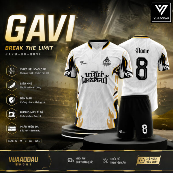 Áo Bóng Đá Không Logo GAVI (9 Màu)