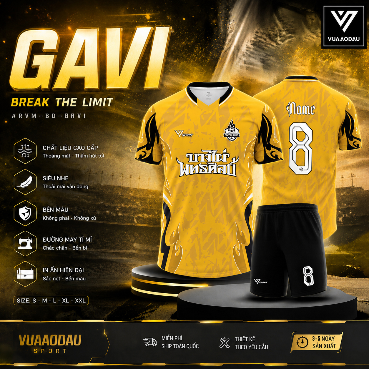 Áo Bóng Đá Không Logo GAVI (9 Màu) - Ảnh 4