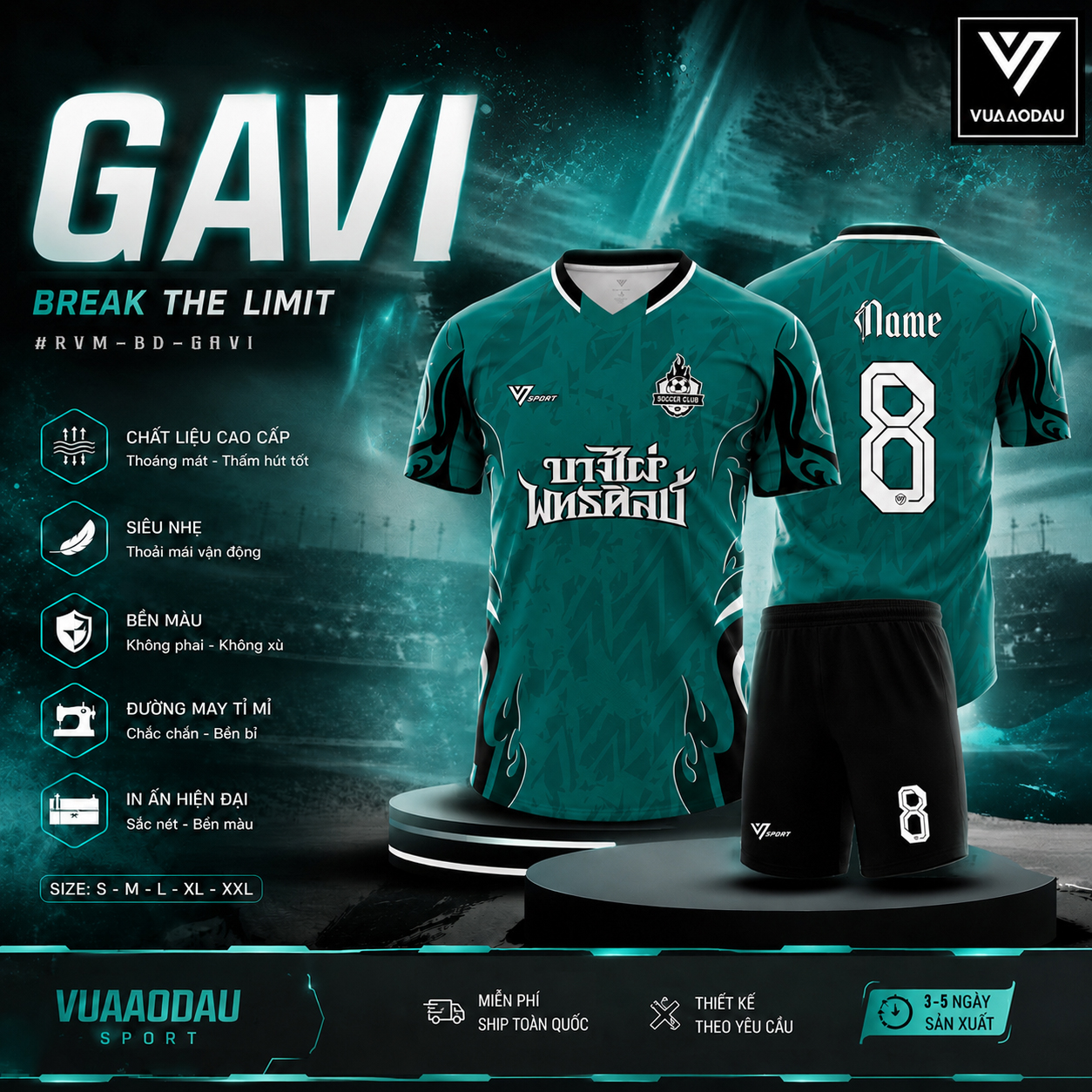Áo Bóng Đá Không Logo GAVI (9 Màu) - Ảnh 3