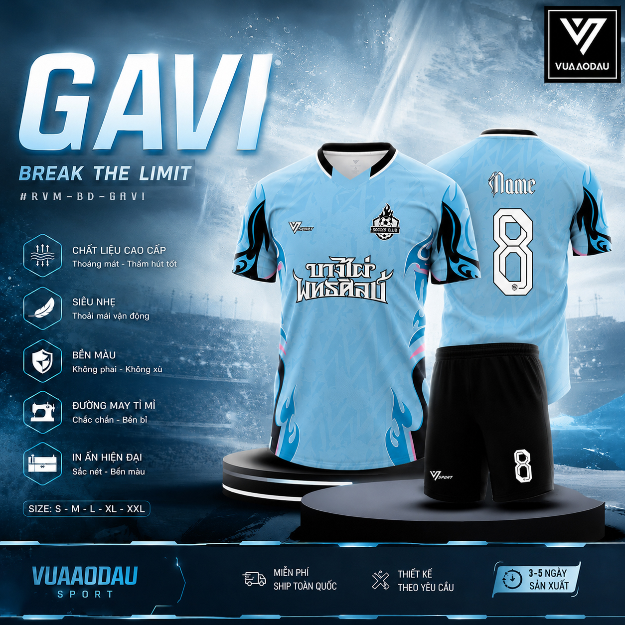 Áo Bóng Đá Không Logo GAVI (9 Màu) - Ảnh 2