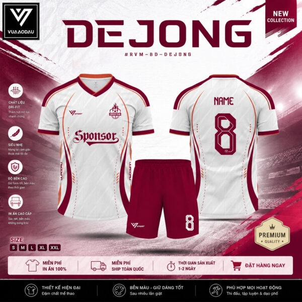 Áo Bóng Đá Không Logo DEJONG (6 Màu)