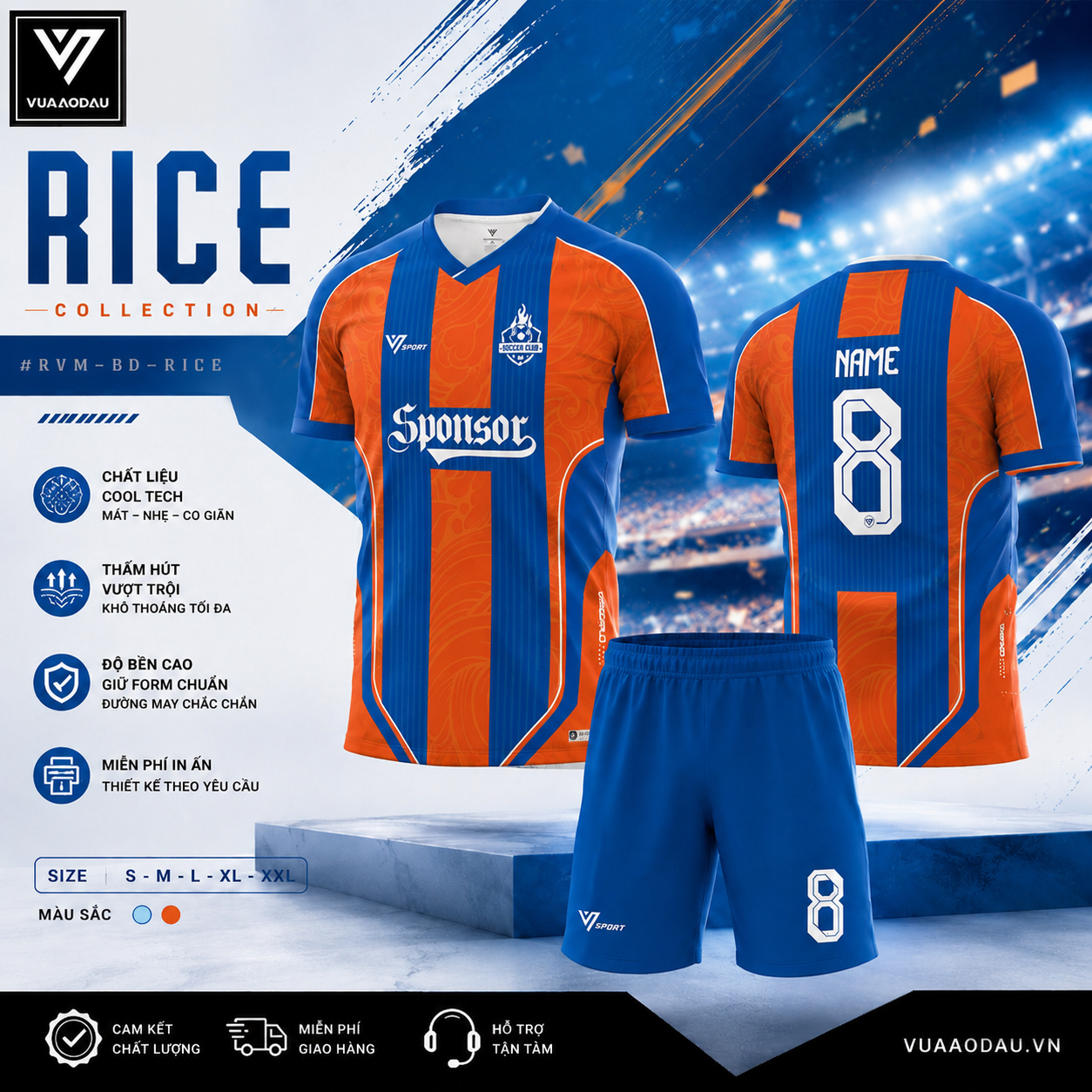 Áo Bóng Đá Không Logo RICE (7 Màu) - Ảnh 8