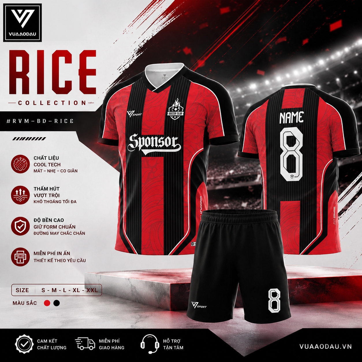 Áo Bóng Đá Không Logo RICE (7 Màu) - Ảnh 7