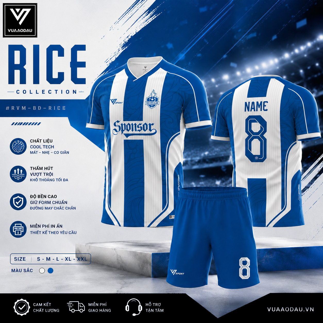 Áo Bóng Đá Không Logo RICE (7 Màu) - Ảnh 2