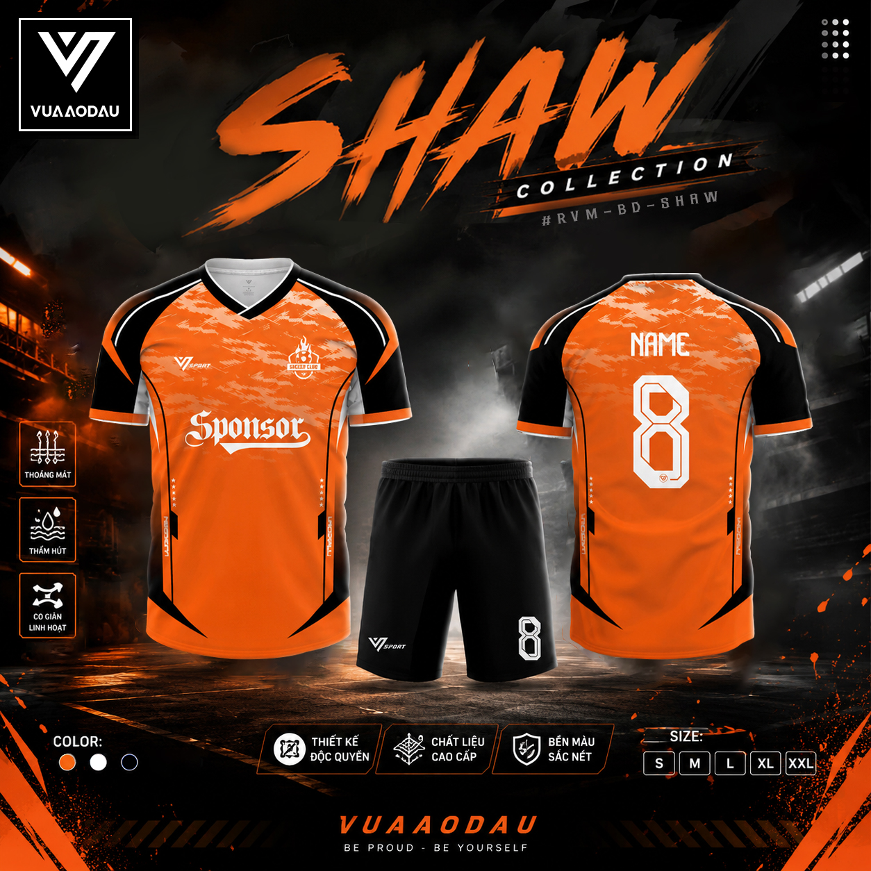 Áo Bóng Đá Không Logo SHAW (7 Màu) - Ảnh 8