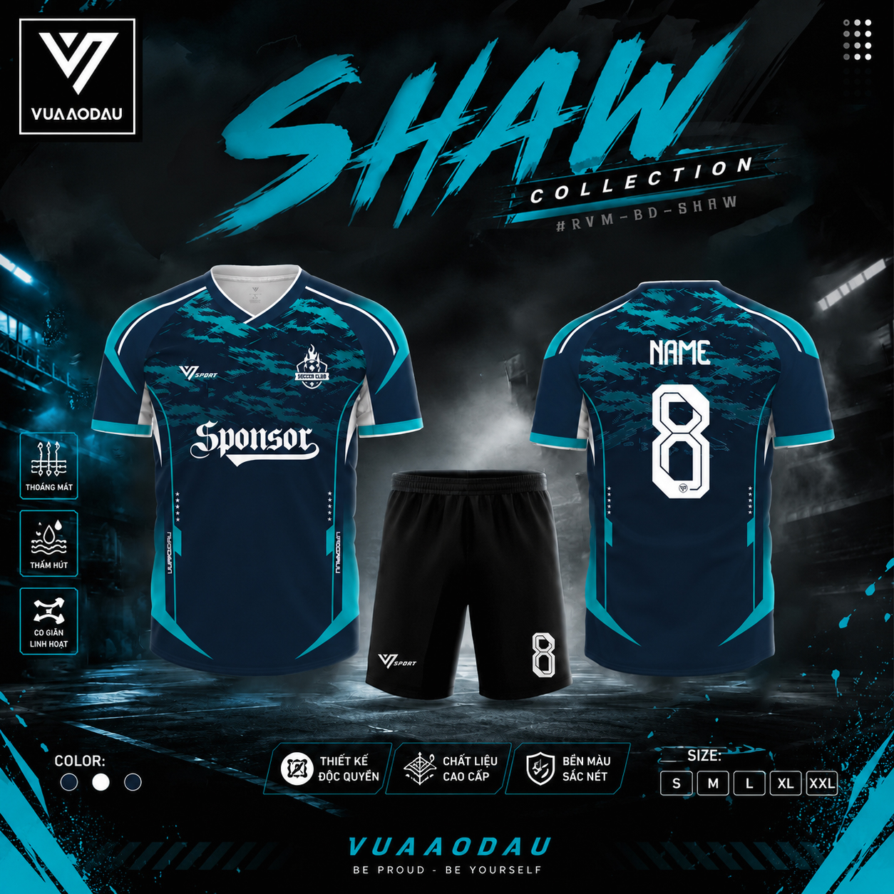 Áo Bóng Đá Không Logo SHAW (7 Màu) - Ảnh 2