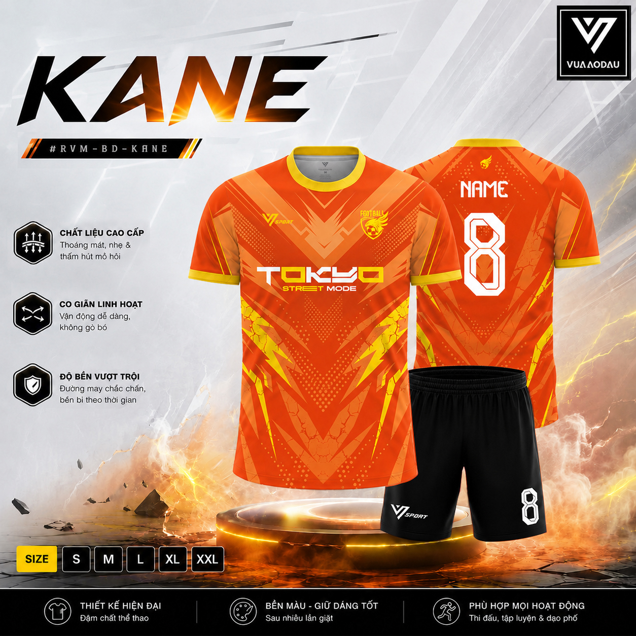 Áo Bóng Đá Không Logo KANE (9 Màu) - Ảnh 10