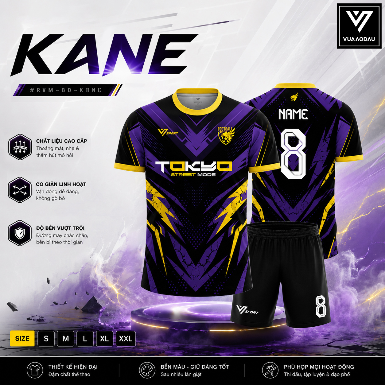 Áo Bóng Đá Không Logo KANE (9 Màu) - Ảnh 8