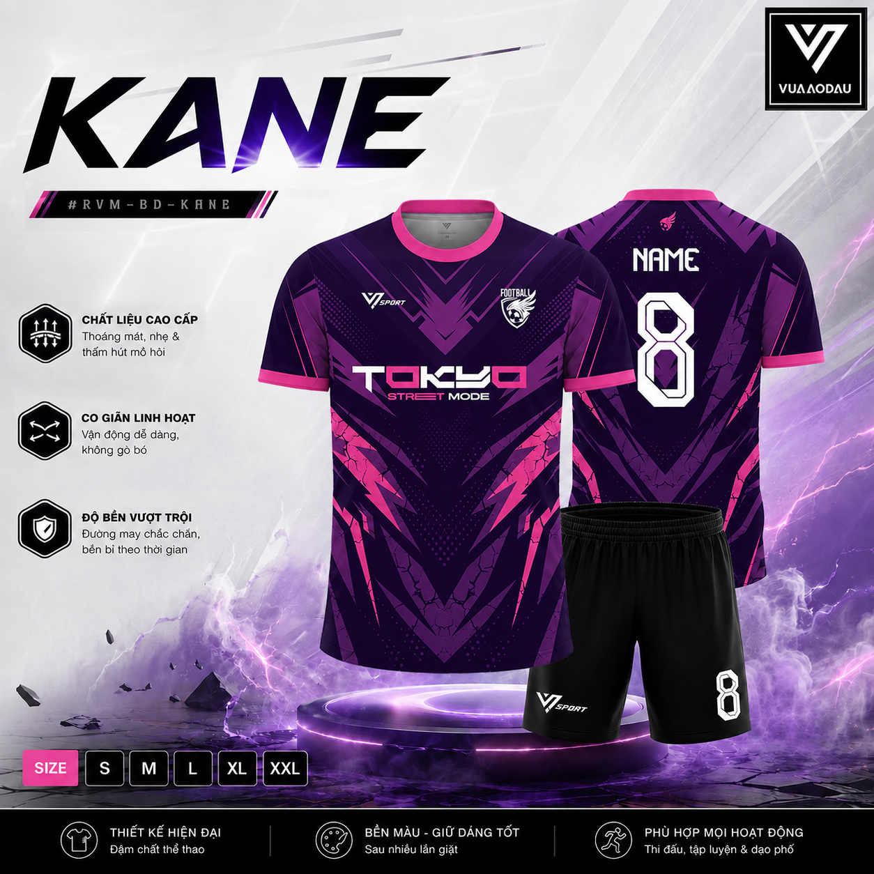 Áo Bóng Đá Không Logo KANE (9 Màu) - Ảnh 6