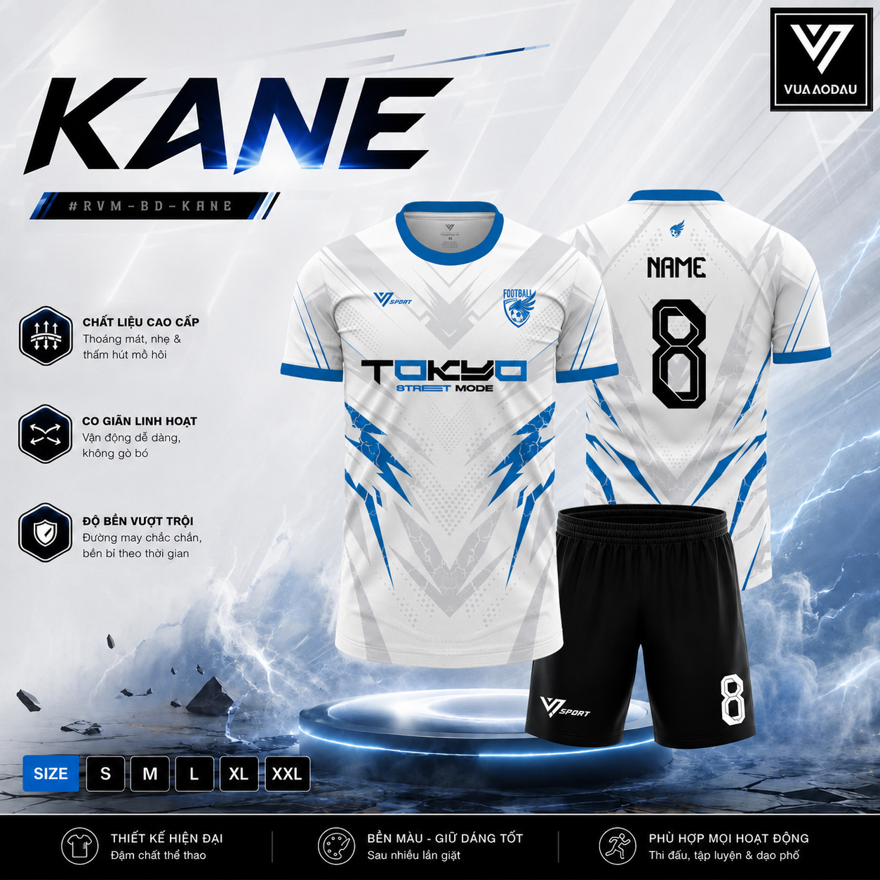 Áo Bóng Đá Không Logo KANE (9 Màu) - Ảnh 4