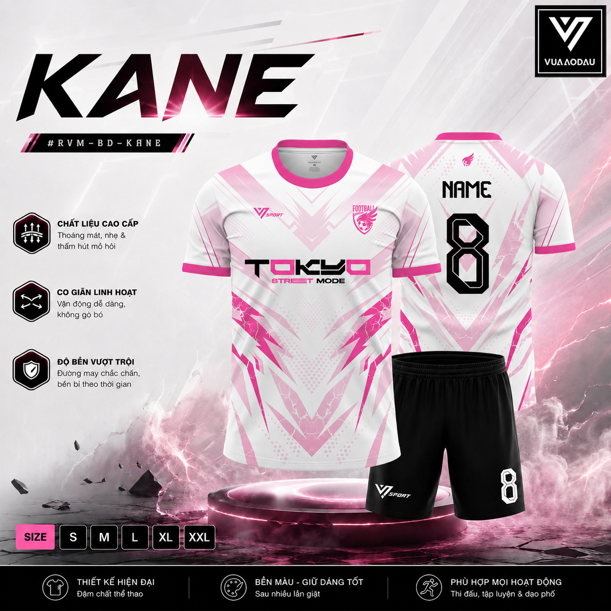 Áo Bóng Đá Không Logo KANE (9 Màu) - Ảnh 3